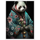 Panda in Kimono Illustration Wall Art Print