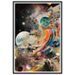 Celestial Collage Embrace Abstract Galaxy Wall Art Print