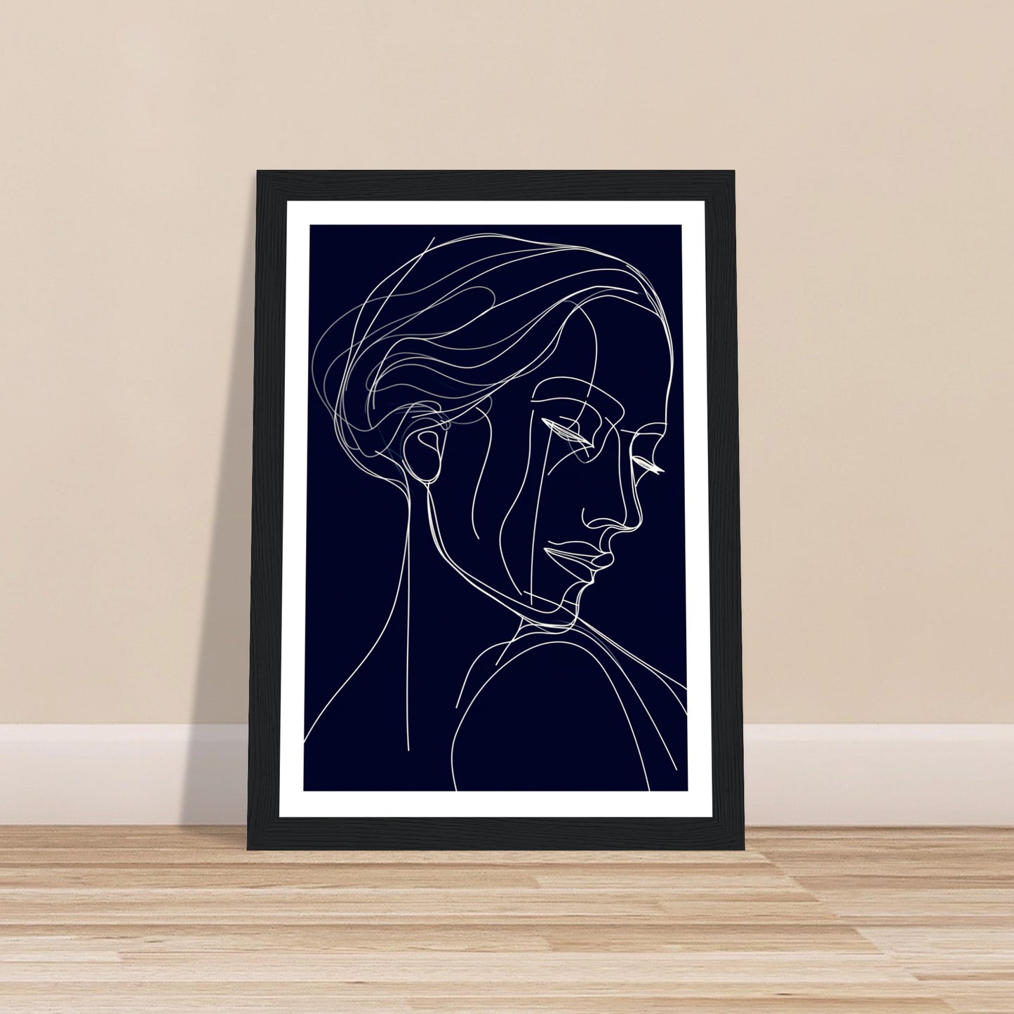 Graceful Contours - Minimalist Woman Portrait Wall Art Print