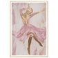 Fluid Ballet Dancer in Pink and Gold Wall Art Print