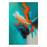 Load image into Gallery viewer, Turquoise Coral: Bold Emotive Abstract Wall Art Print
