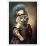 Load image into Gallery viewer, Roman Soldier Cat Wall Art Print