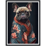 Load image into Gallery viewer, French Bulldog in Kimono Wall Art Print