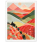 Crimson Peaks Abstract Landscape Patterns Wall Art Print