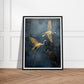 Japanese Inspired Soaring Cranes Wall Art Print