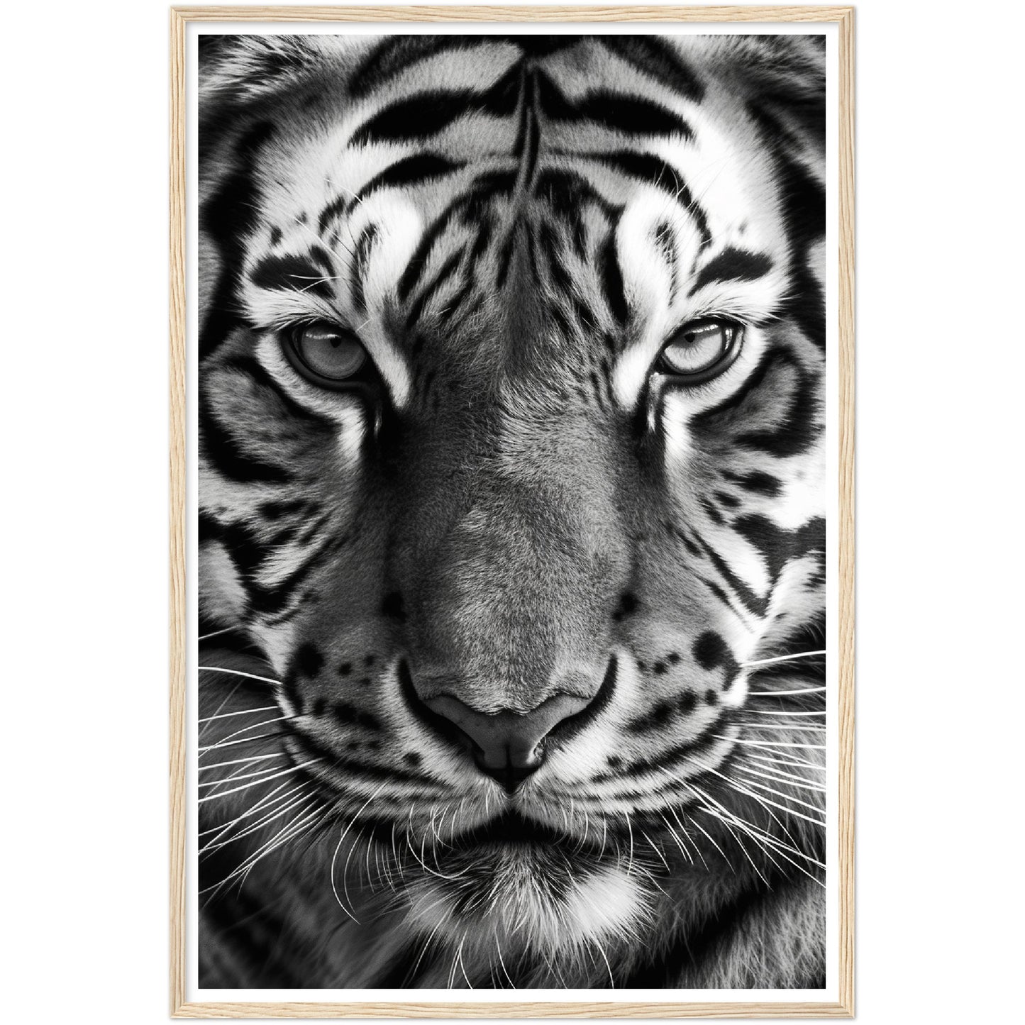 Wild Gaze: Tiger Close-Up Photograph Wall Art Print