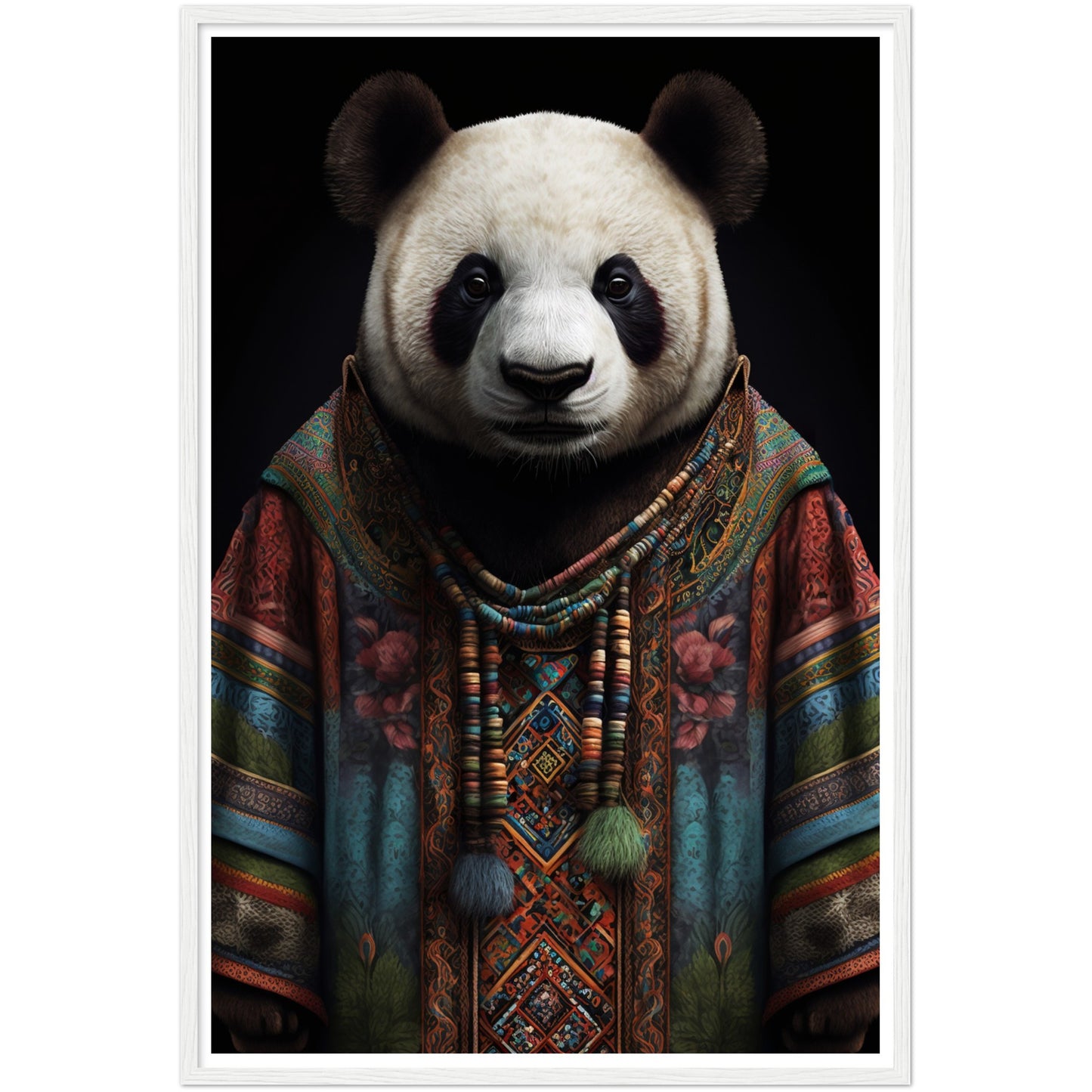 Boho Panda in Dashiki Wall Art Print