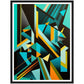 Turquoise Tango: Geometric Abstract Wall Art Print