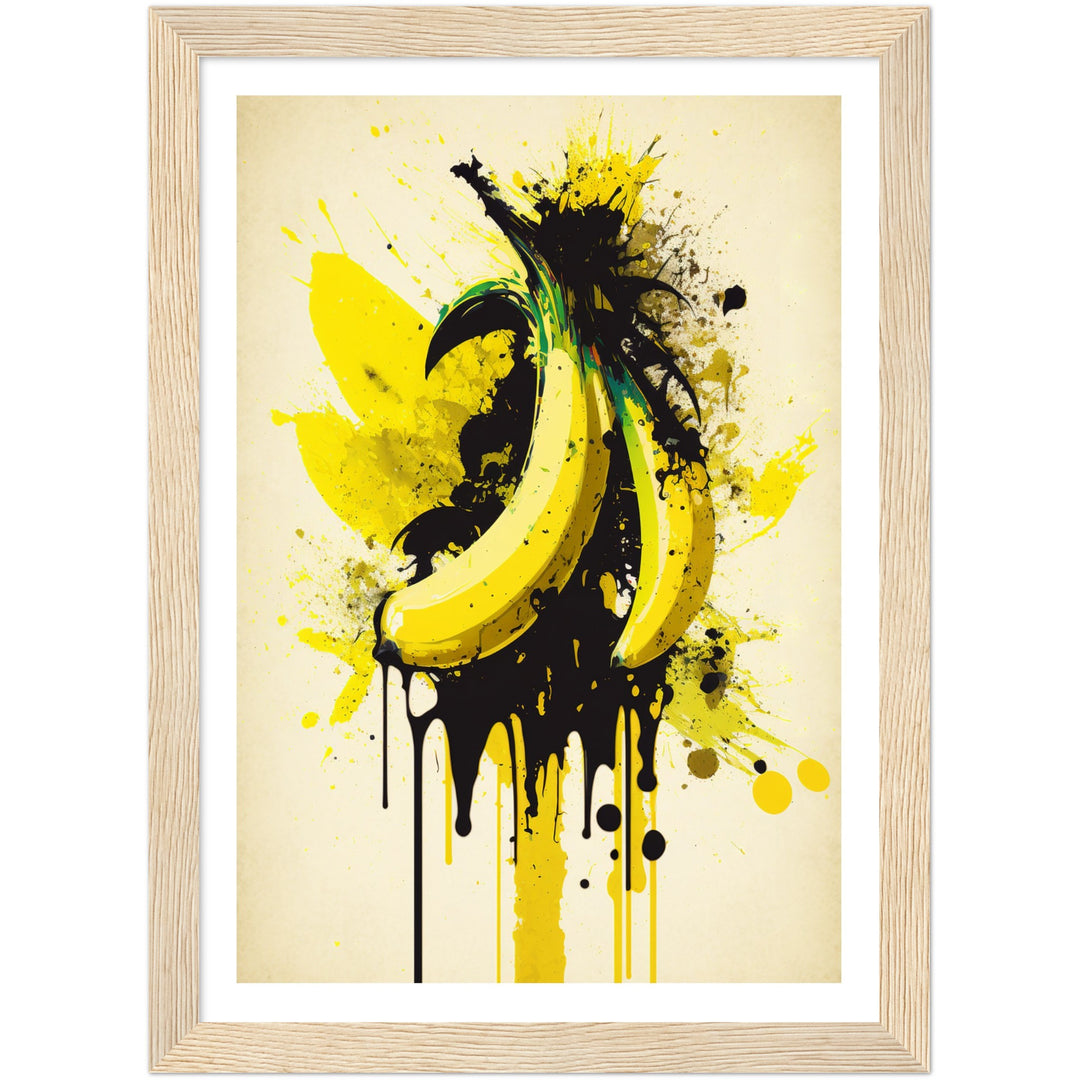 Abstract Banana Illustration Wall Art Print