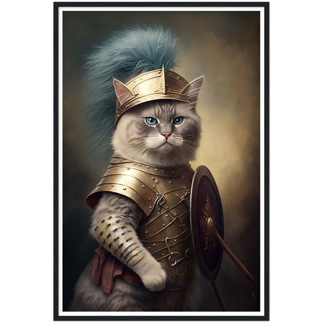 Roman Soldier Cat Wall Art Print