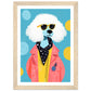 Cool Canine Poodle Illustration Wall Art Print