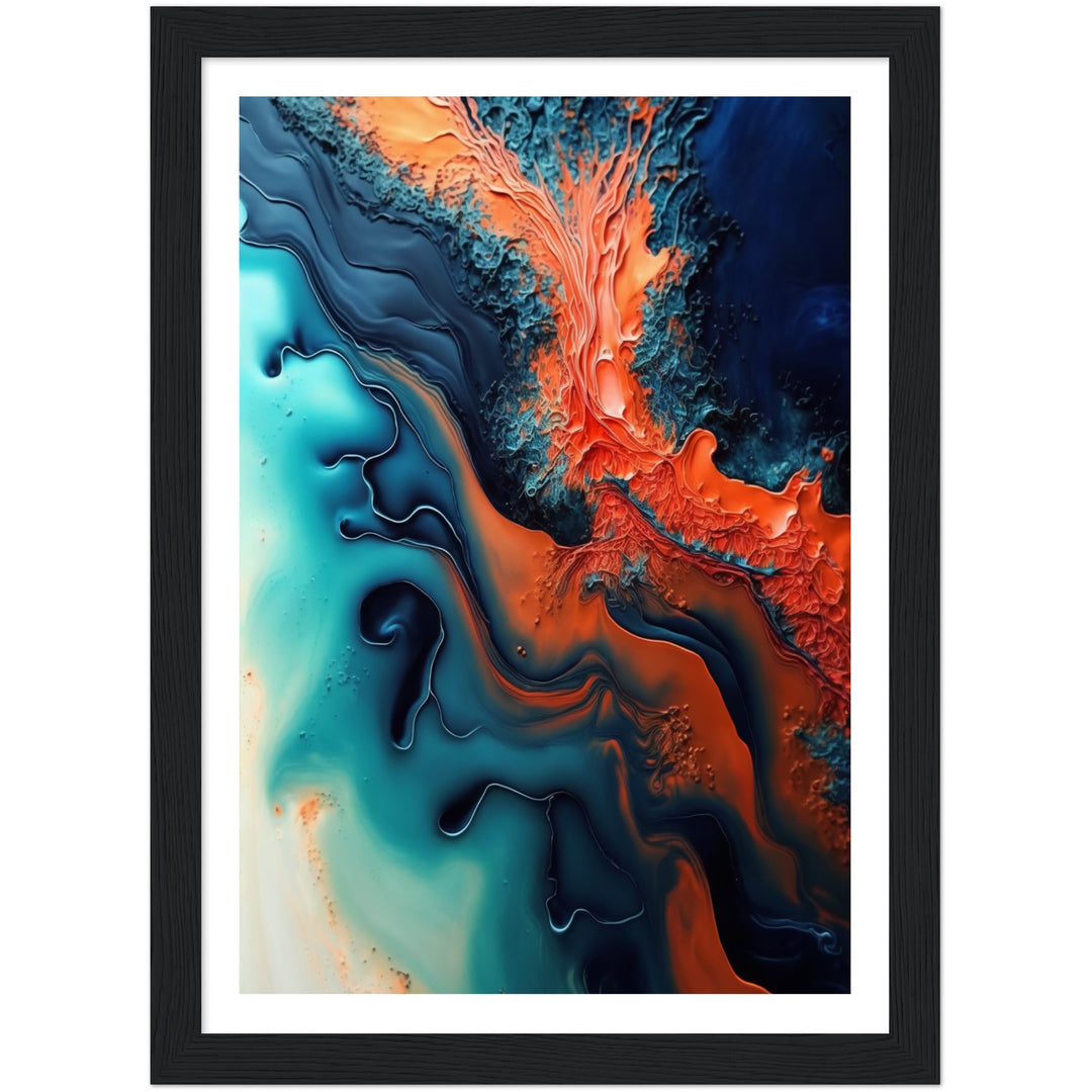 Oceanic Fusion Abstract Painting Wall Art Print