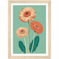 Radiant Gerbera Minimalist Daisy Flower Art