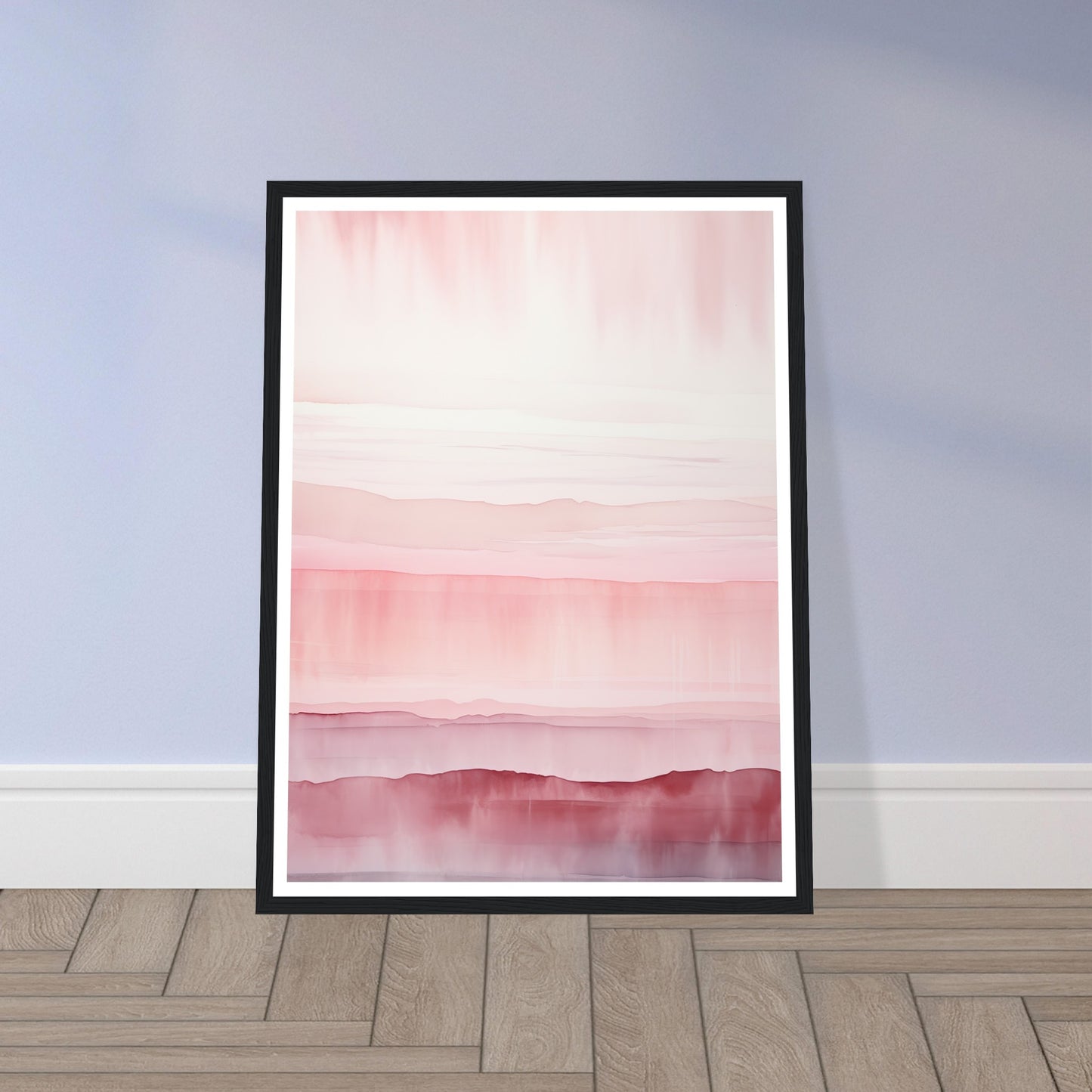 Minimalist Light Pink Abstract Wall Art Print