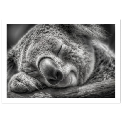 Close-Up of Sleeping Koala Photograph Wall Art Print