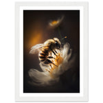 Load image into Gallery viewer, Close-Up of Bee and Flower Photograph Wall Art Print
