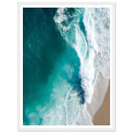 Load image into Gallery viewer, Blue Surge - Aerial Photograph of Ocean Waves Wall Art Print