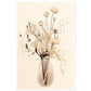 Minimalist Flower Bouquet in Earth Tones Wall Art Print