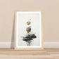 Golden Glimmers Amongst Dark Clouds Wall Art Print