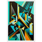 Turquoise Tango: Geometric Abstract Wall Art Print