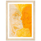 Couple Kissing Orange and Yellow Painting Wall Art Print