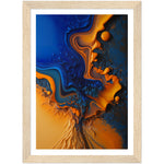 Load image into Gallery viewer, Organic Fusion: Orange &amp; Blue Painting Wall Art Print