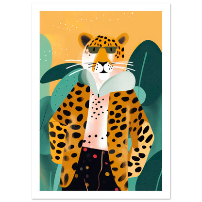 Trendy Leopard Chic Wall Art Print