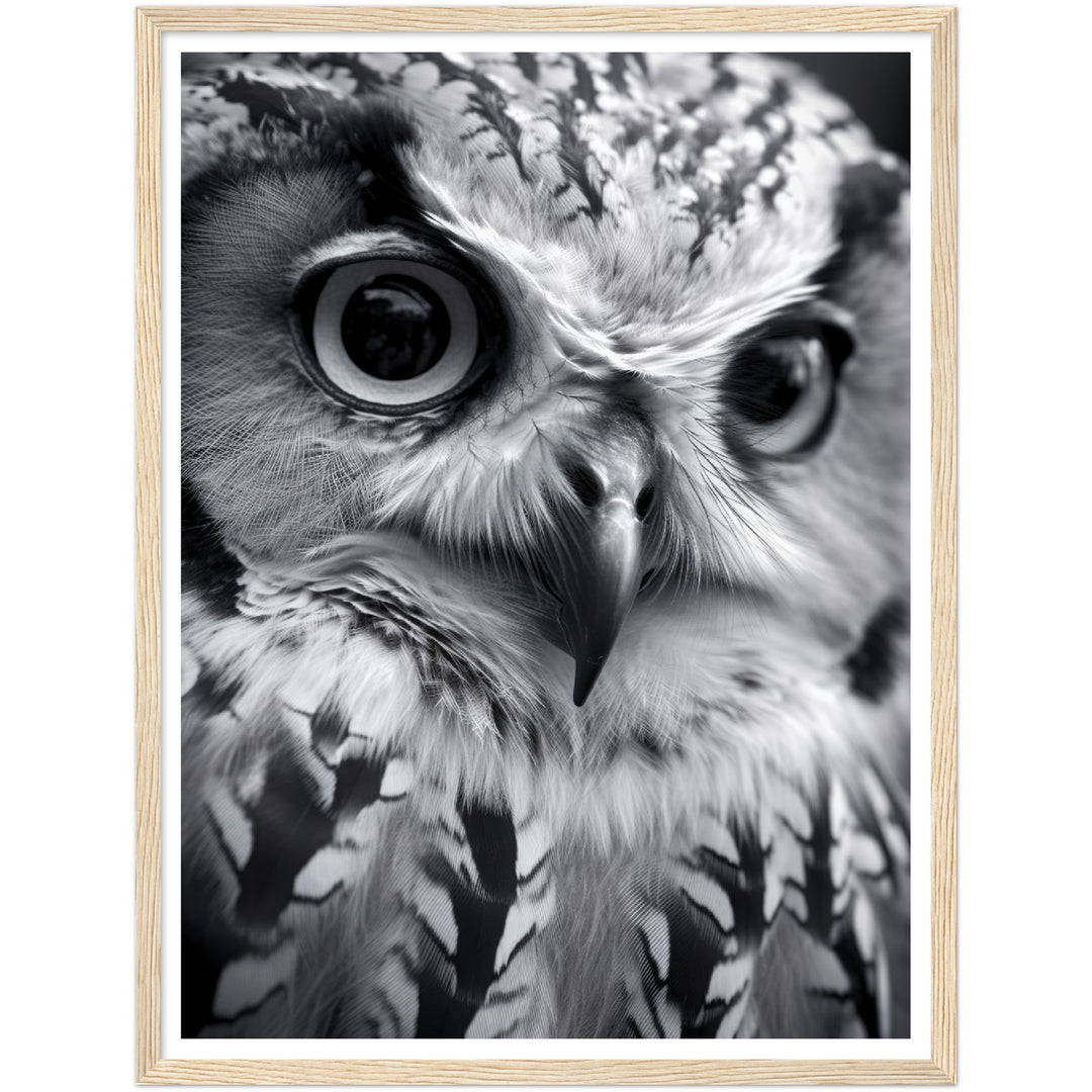 Intense Gaze: Owl Photograph Wall Art Print