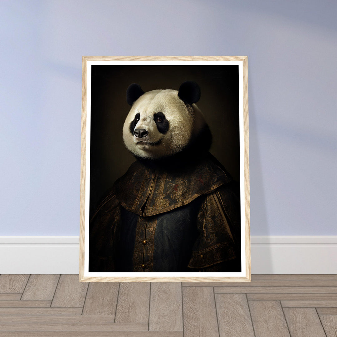 Majestic Tudor Panda Portraiture Wall Art Print