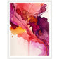 Nature's Analogous Symphony - Fuchsia Watercolour Wall Art Print