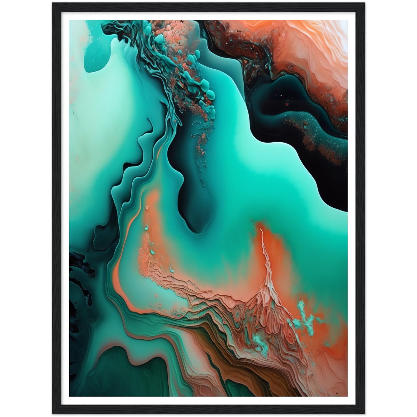 Organic Depths Abstract Painting Wall Art Print