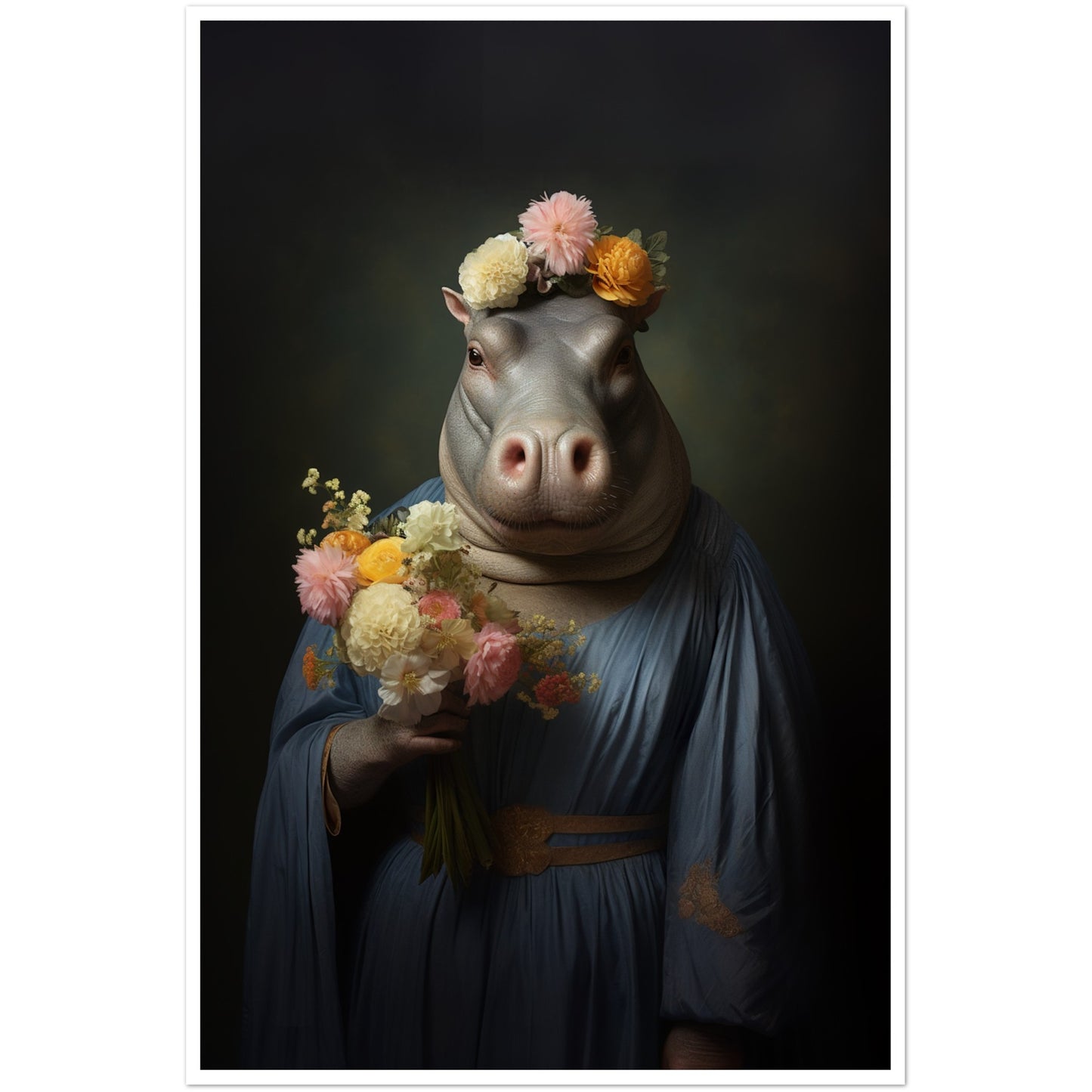 Regency Hippo With Flower Crown