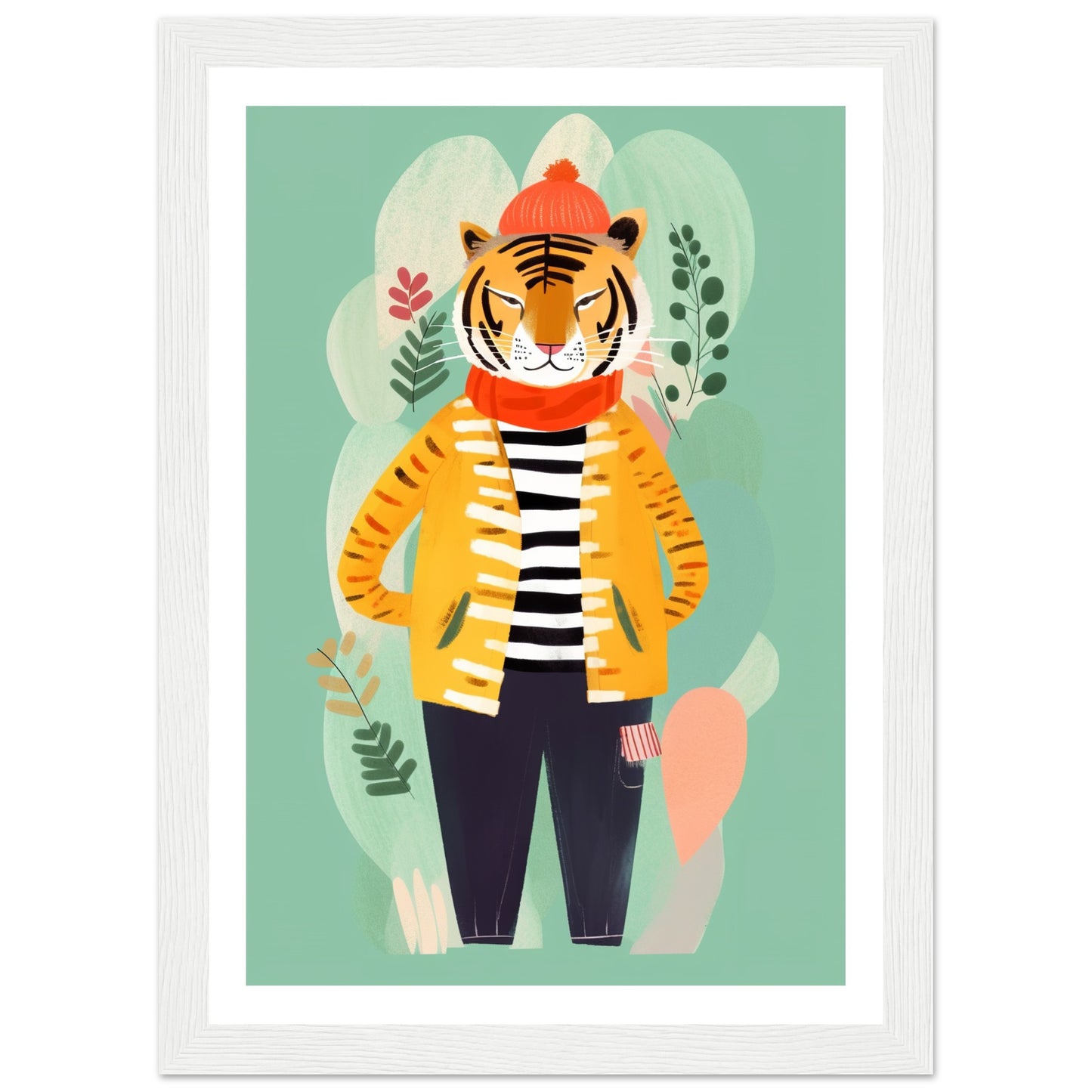 Trendy Tiger Roar Wall Art Print