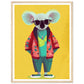 Trendy Koala Couture Illustration Wall Art Print