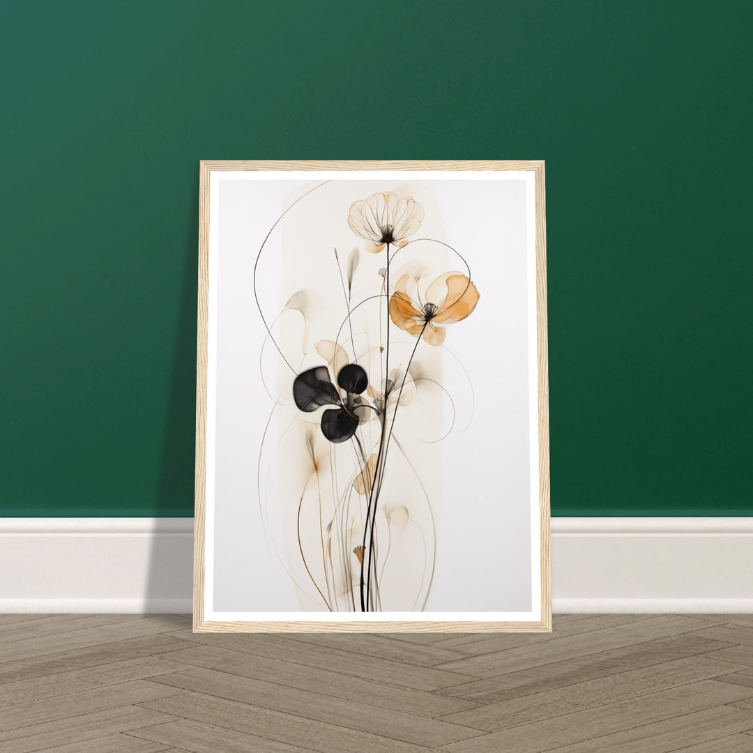 Muted Floral Petal Whimsy Wall Art Print