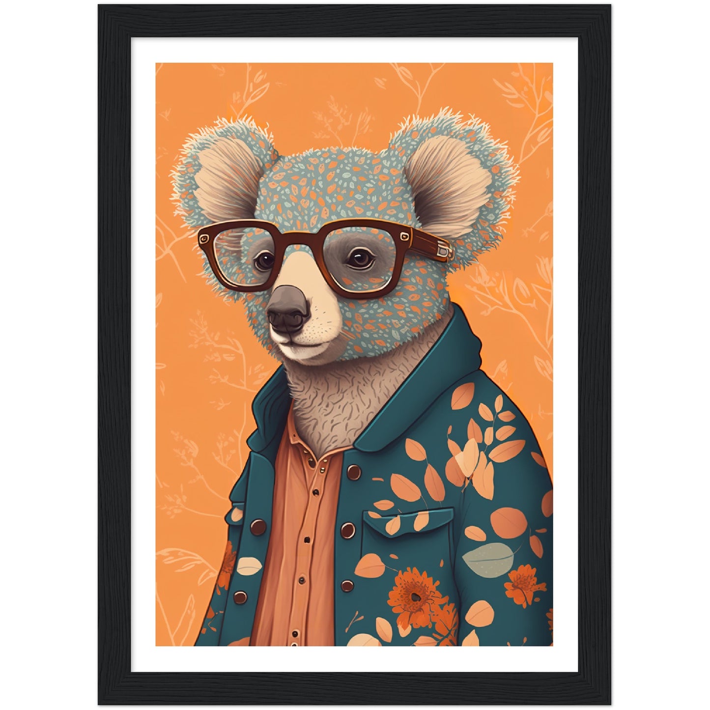 Trendy Koala Illustration Wall Art Print