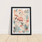 Enchanted Mushrooms Earthly Floral Abstract Wall Art Print