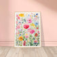 Floral Blossom Whimsy Botanical Wall Art Print