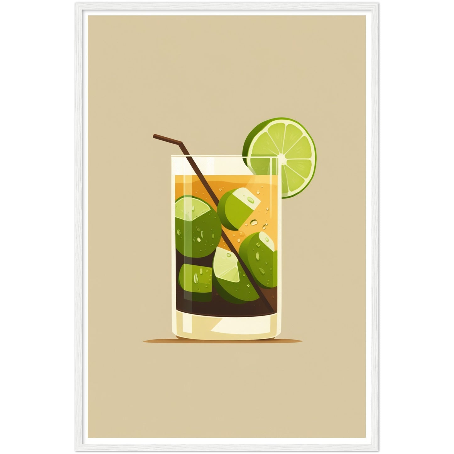 Cool Caipirinha Cocktail Drink Wall Art Print