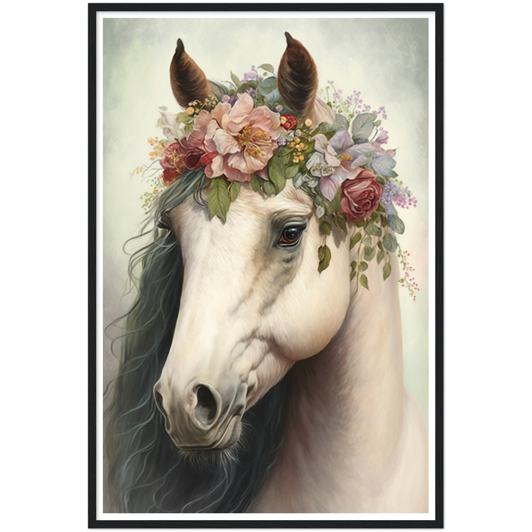 Flower Crowned Horse Wall Art Print