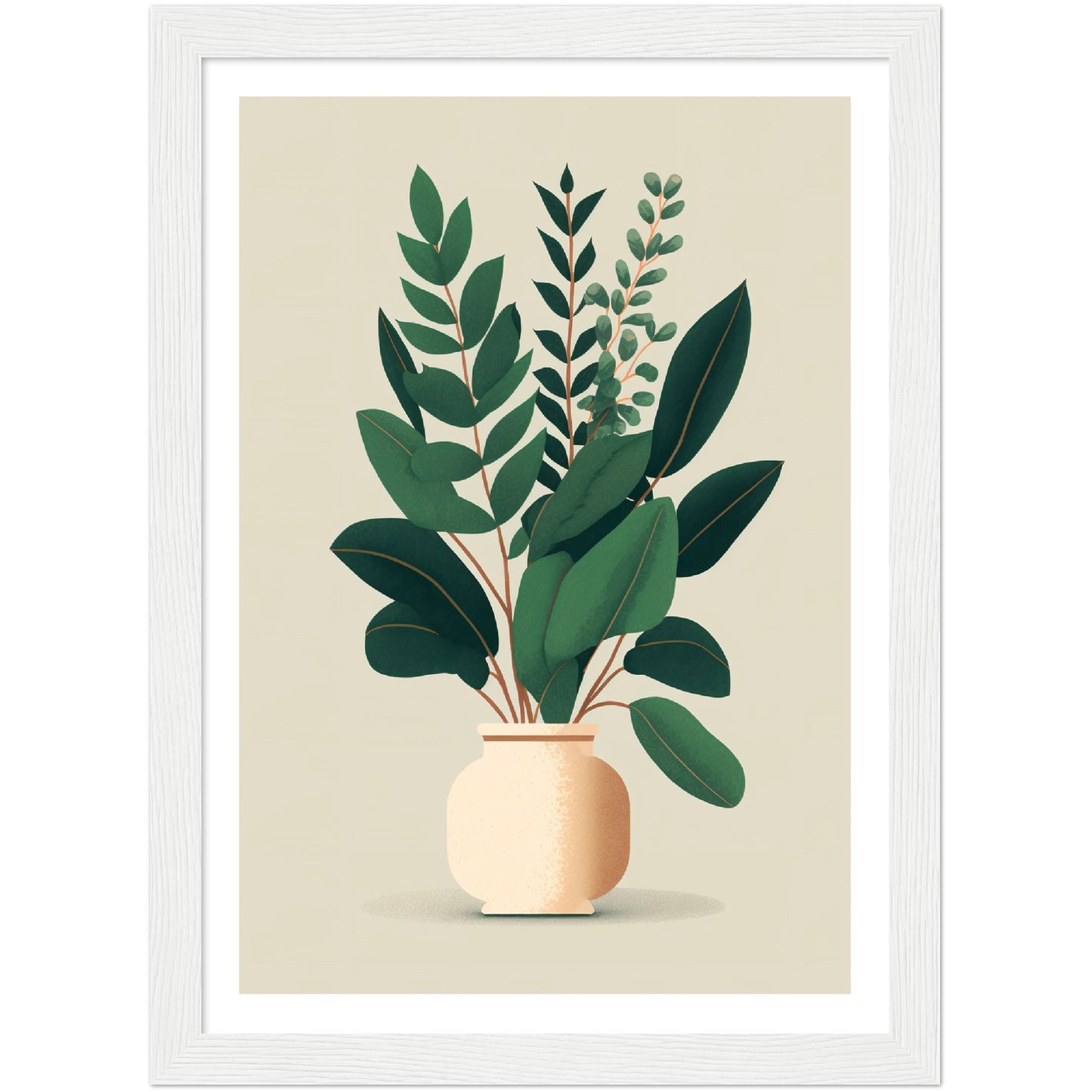 ZZ Plant Vase Wall Art Print