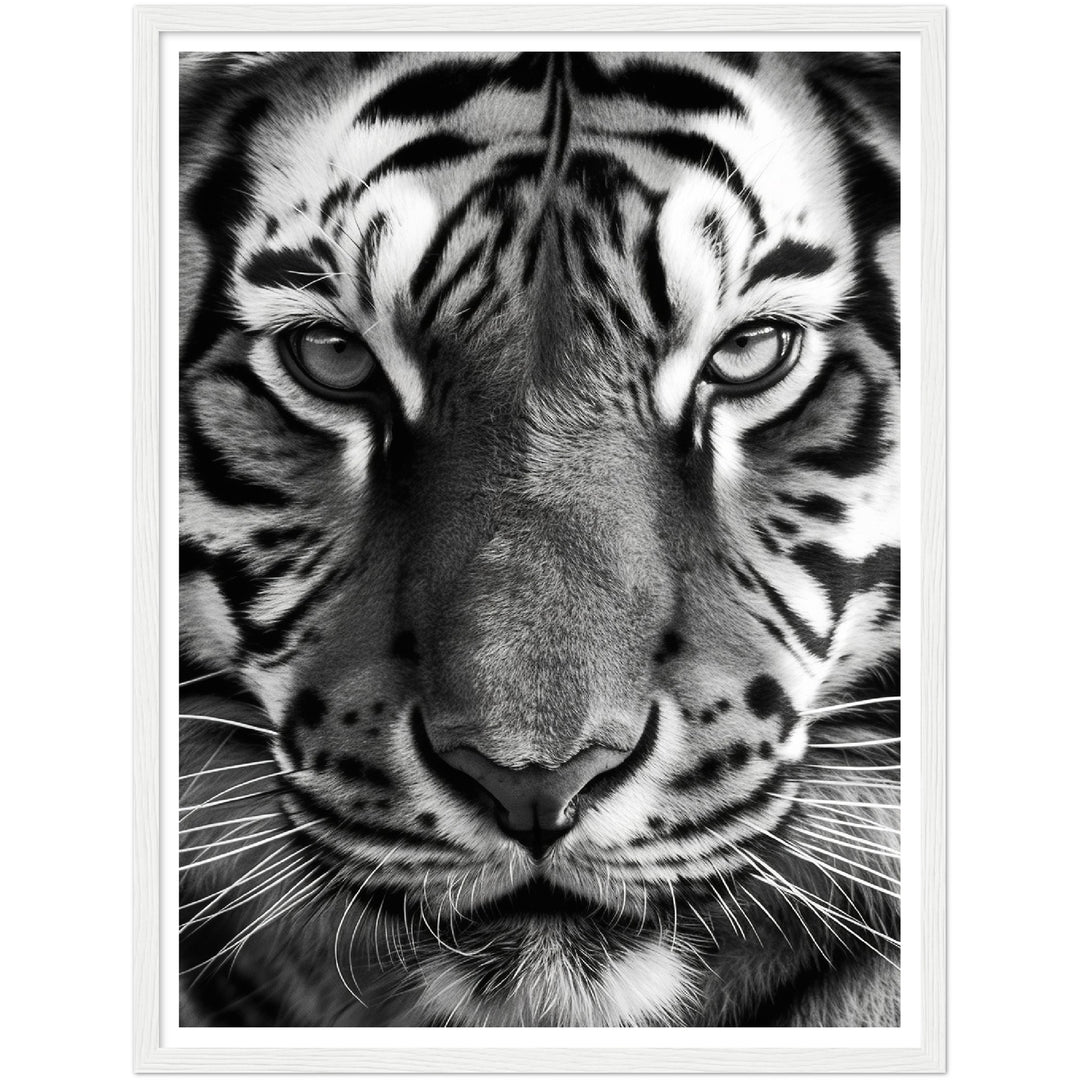 Wild Gaze: Tiger Close-Up Photograph Wall Art Print