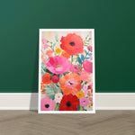 Load image into Gallery viewer, Joyful Blooming Abstract Flowers Painting Wall Art Print