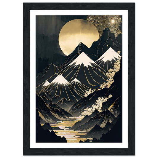 Shimmering Gold Dark Mountainous Vistas