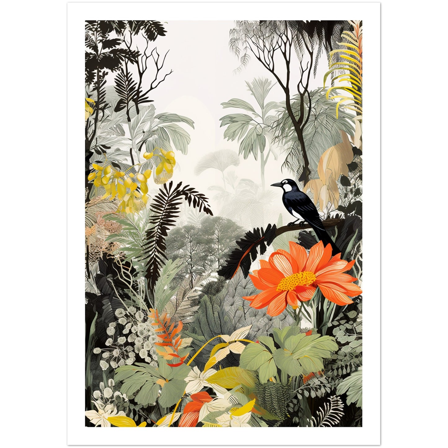 Lush Jungle Canopy Wall Art Print