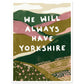 Yorkshire Dales hills with bold quote art print, unframed, 45x60 cm