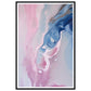 Whispering Pink and Blue Fluid Painting Wall Art Print