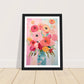 Vibrant Blooming Pink Flowers Wall Art Print