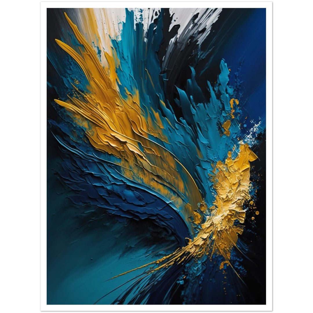 Nature's Bold Emotion Abstract Painting Wall Art Print