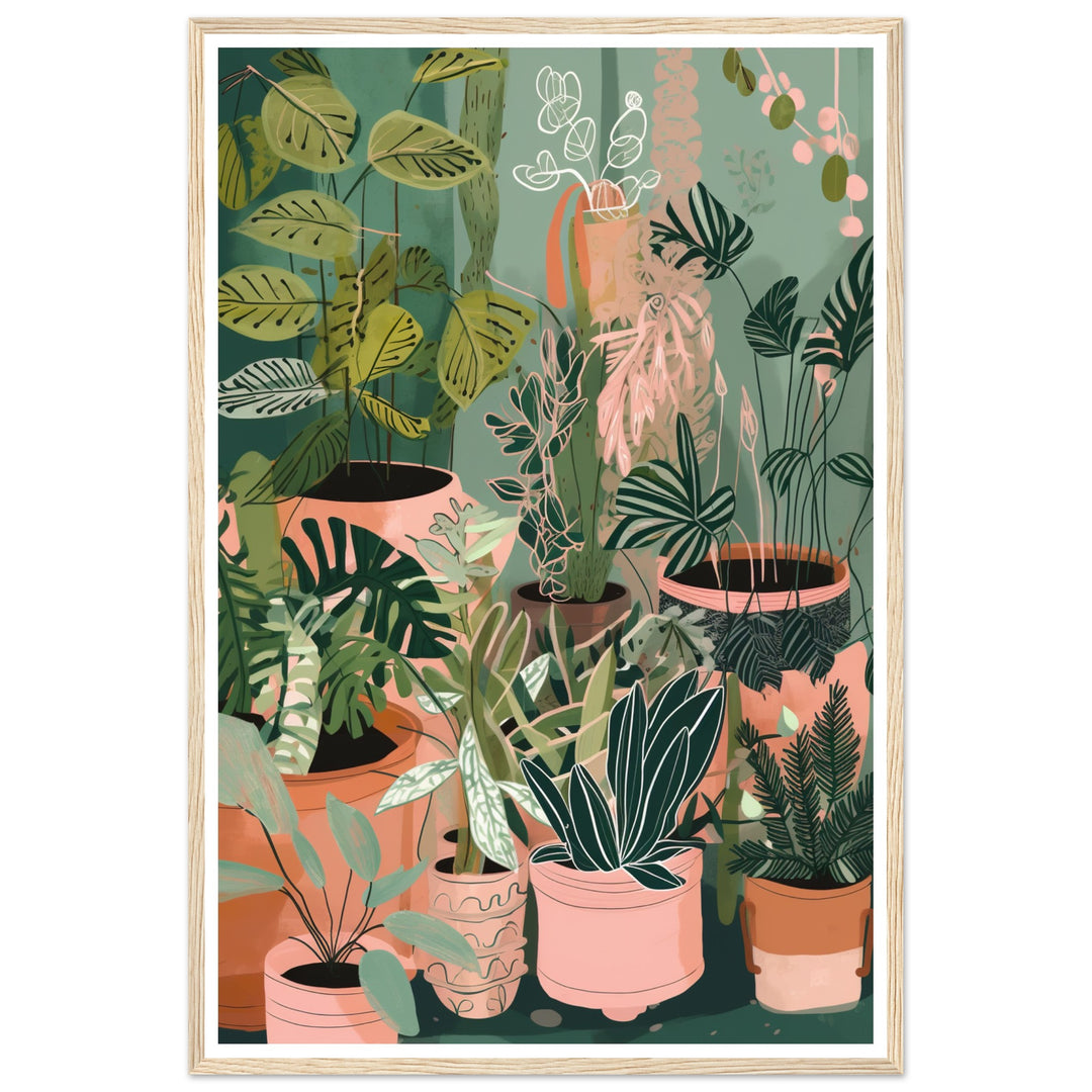 Potted House Plant Party Wall Art Print